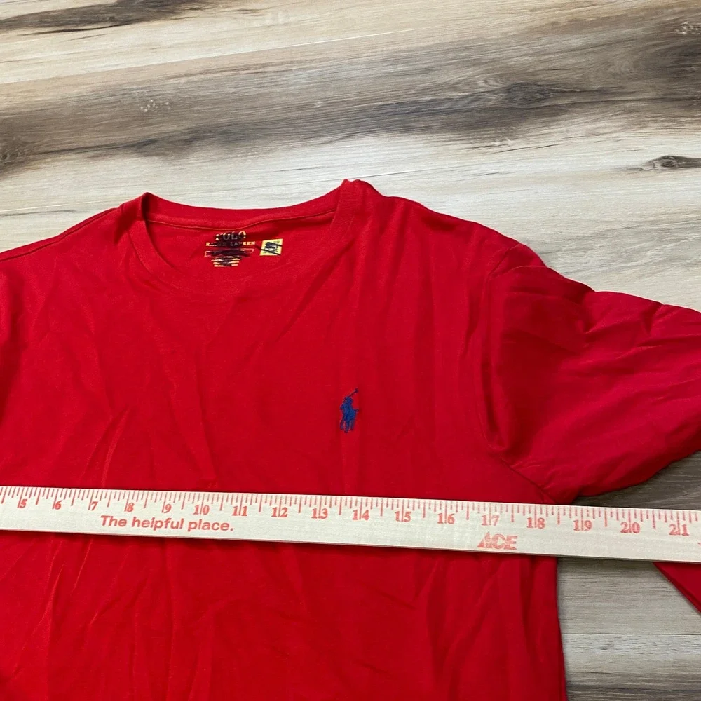 Polo Ralph Lauren Long Sleeve T-Shirt S Pony Logo Cotton Classic Fit Red